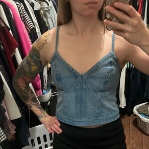 Express Denim Blue Women's tank